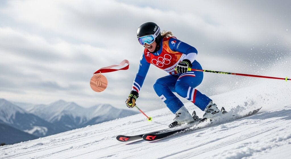 Perrine Laffont Bronze JO 2026 Ski Bosses