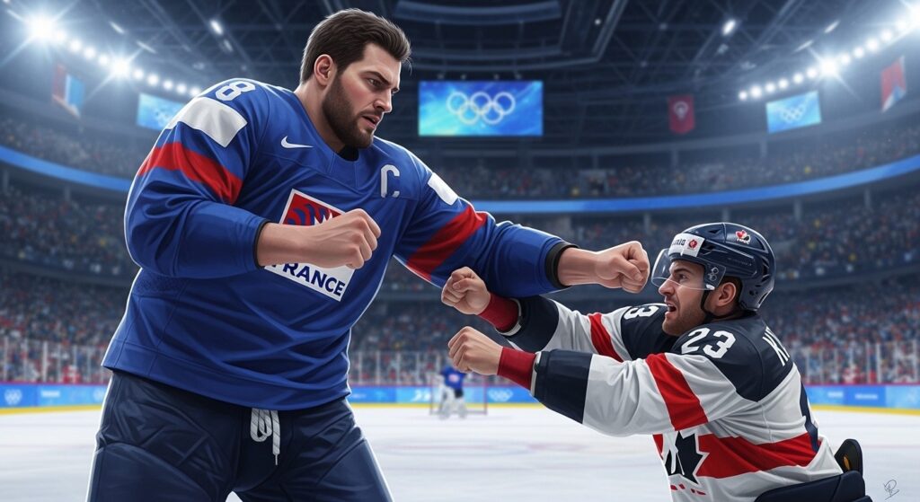 Pierre Crinon : Le Hockeyeur Suspendu Après la Bagarre Olympique