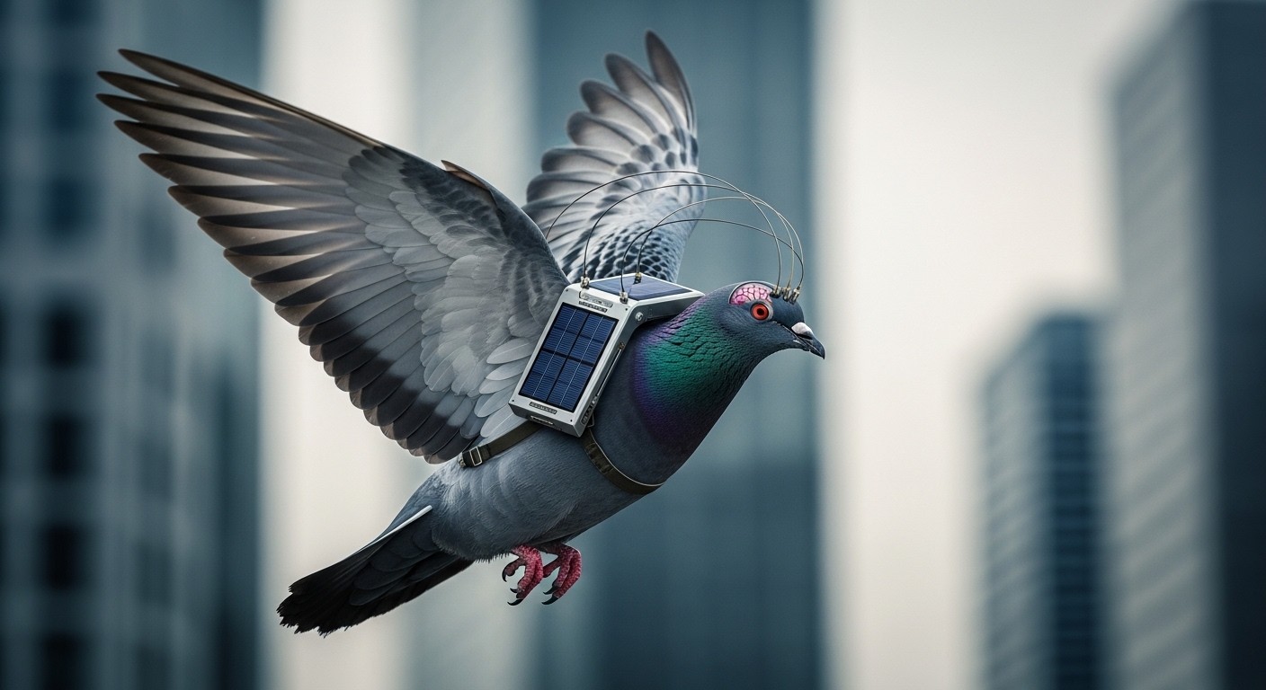 Découvrez comment une entreprise russe transforme des pigeons en biodrones via implants cérébraux. Avantages, éthique et risques d'une technologie futuriste qui fait débat.