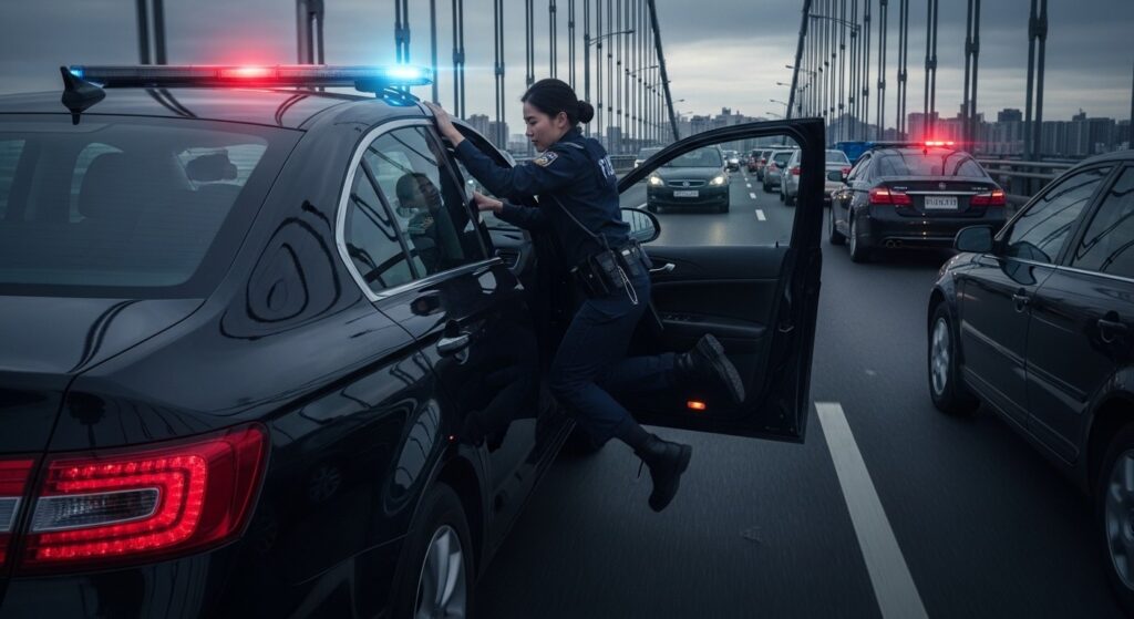 Policière Traînée par VTC en Fuite à Bezons