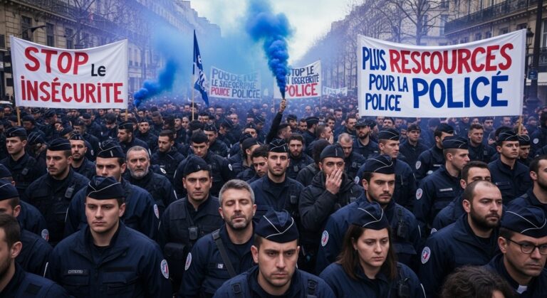 Policiers en Colère : Manifestation Massive pour Plus de Moyens