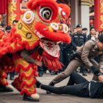 Policiers Thaïlandais Déguisés en Lion : Arrestation Audacieuse