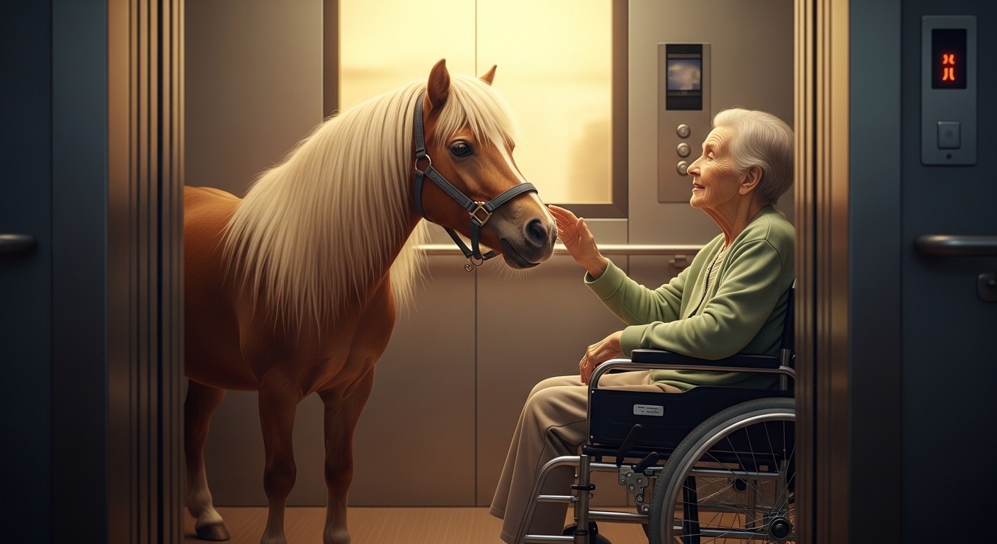 Découvrez comment un poney nommé Balisto monte dans l'ascenseur d'un Ehpad en Seine-Maritime pour apporter joie et émotions aux personnes âgées, y compris des centenaires. Une belle initiative pour bien vieillir.
