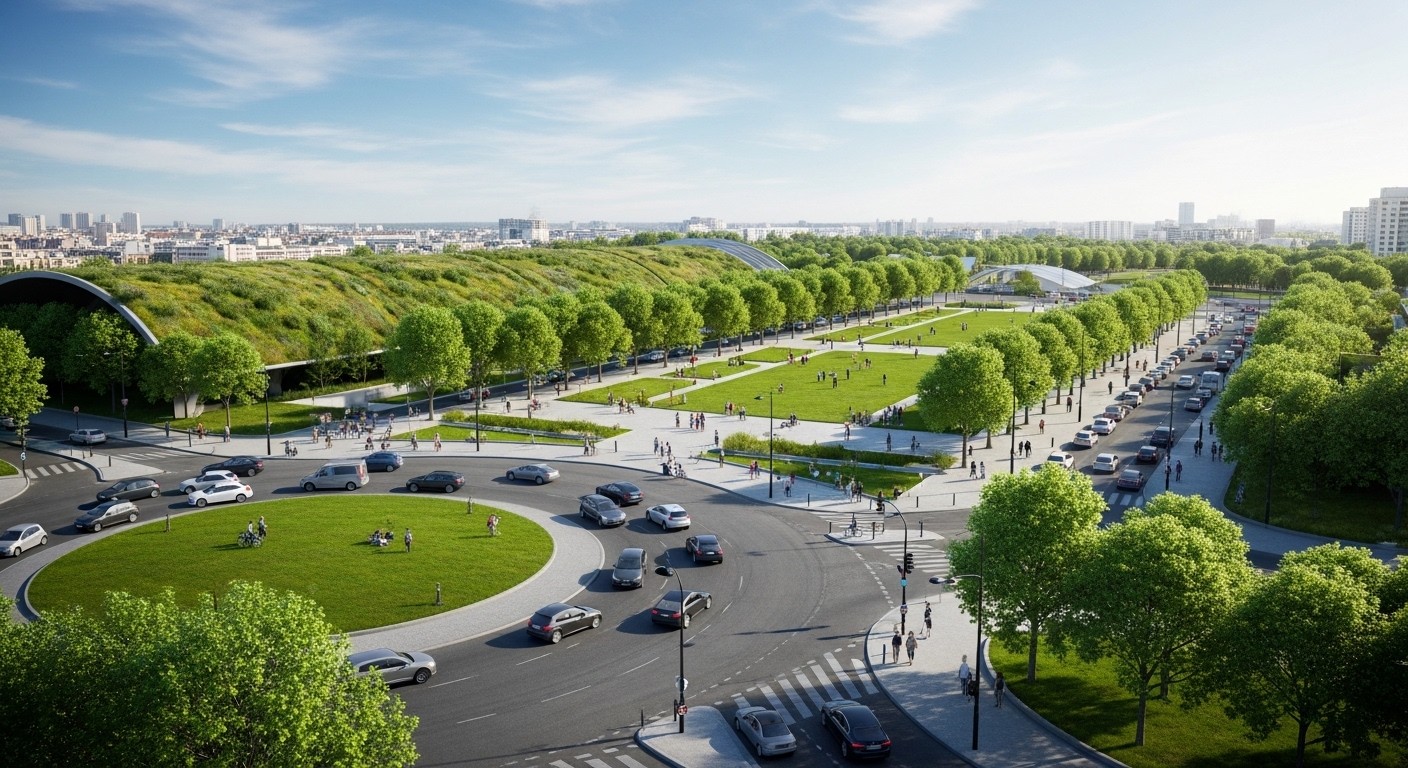 Découvrez comment la porte de Montreuil va devenir une immense place verte et piétonne. Travaux lancés en 2026, 220 millions d'euros investis pour changer la vie des habitants !