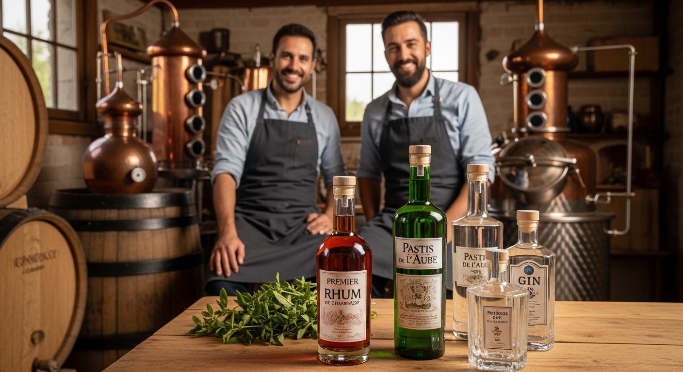 Découvrez comment deux amis d'enfance ont lancé la Distillerie Saint Loup dans l'Aube, créant les premiers rhums de Champagne et pastis local. Une reconversion inspirante révélée au Salon de l'agriculture !