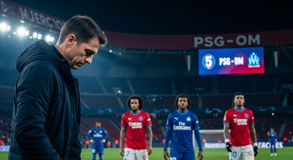 PSG-OM 5-0 : De Zerbi Sans Explication Après la Claque