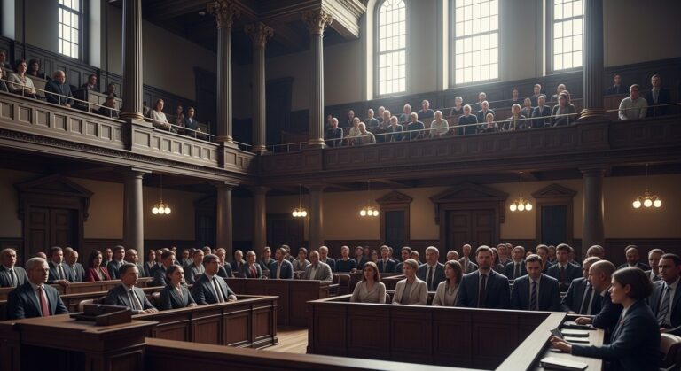 Public Hétéroclite au Procès de Marine Le Pen