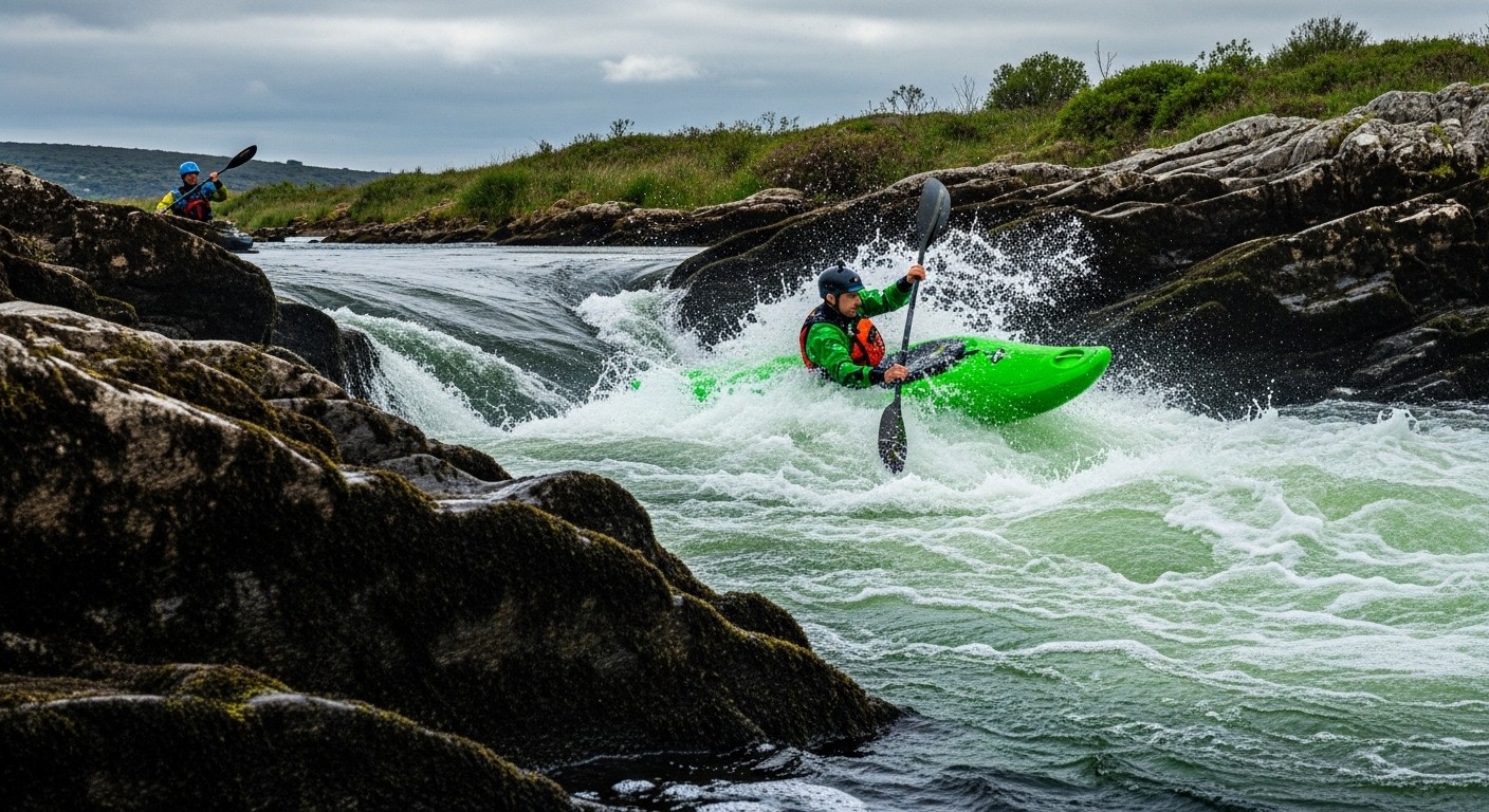 Découvrez la Semaine de l'Eau Vive à Quimperlé : rafting sur l'Ellé, champion olympique Nicolas Gestin et compétitions malgré les intempéries récentes en Finistère. Sensations garanties !