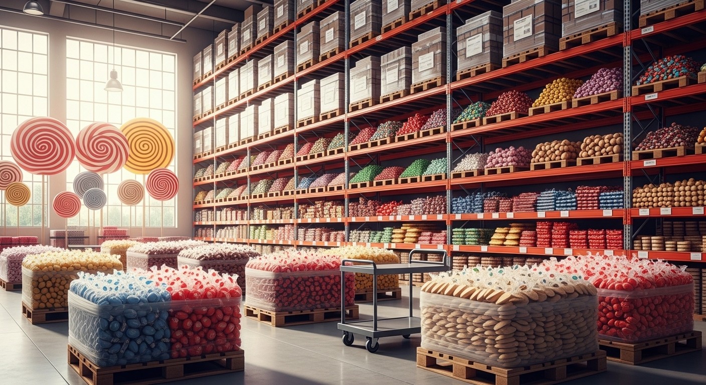 Découvrez comment un grossiste historique s'implante au marché de Rungis avec des milliers de bonbons, chocolats et sucettes. Une révolution sucrée pour les pros !