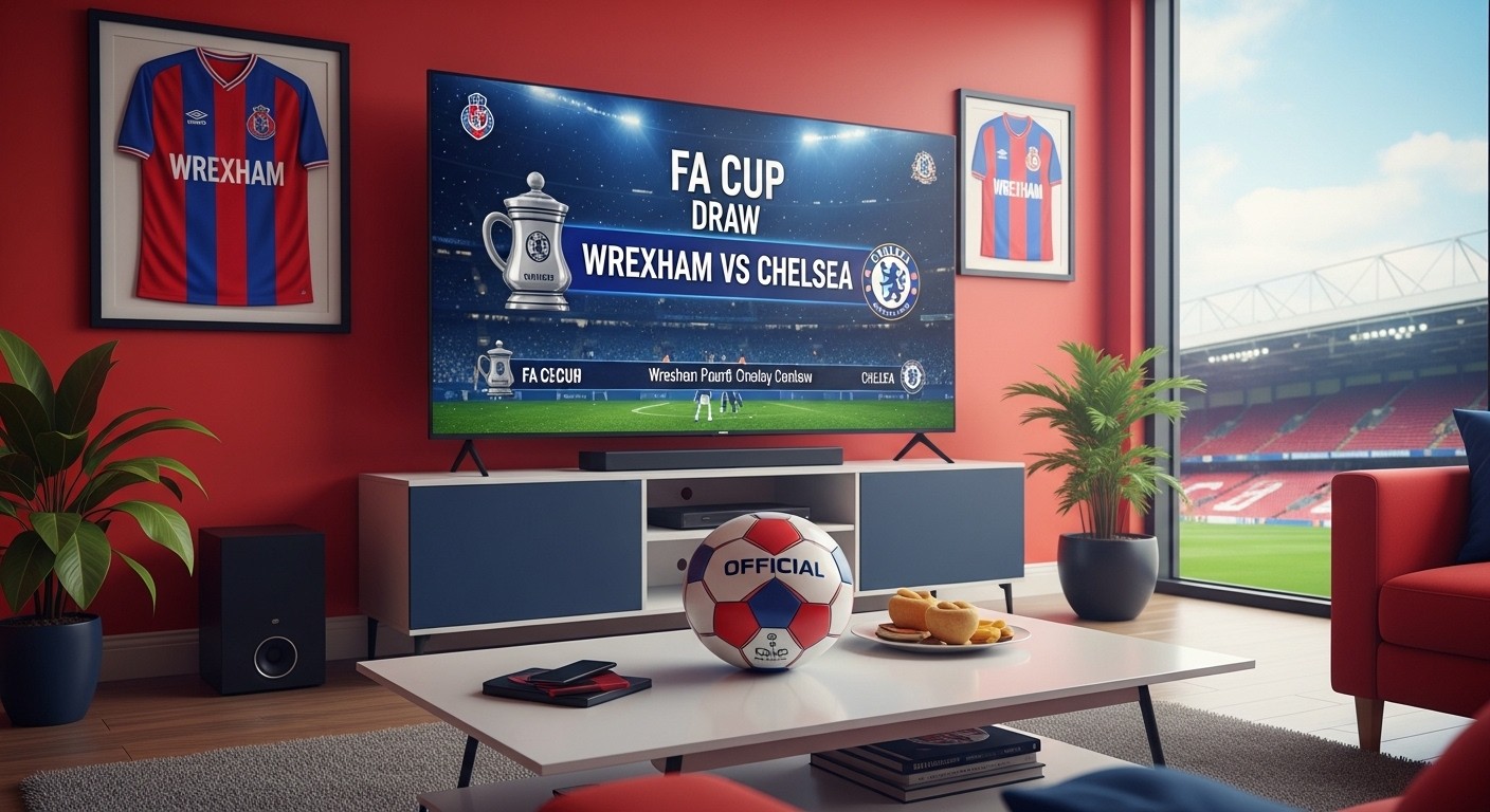 Découvrez la réaction explosive de Ryan Reynolds au tirage au sort : Wrexham reçoit Chelsea en huitièmes de FA Cup. Une épopée hollywoodienne qui fait vibrer les fans !