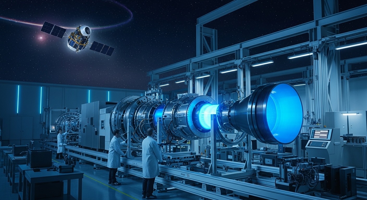 Découvrez comment Safran renforce la souveraineté spatiale française avec une nouvelle ligne de production de moteurs plasmiques à Vernon, dans l'Eure, pour répondre à l'explosion du New Space et des constellations en orbite basse.