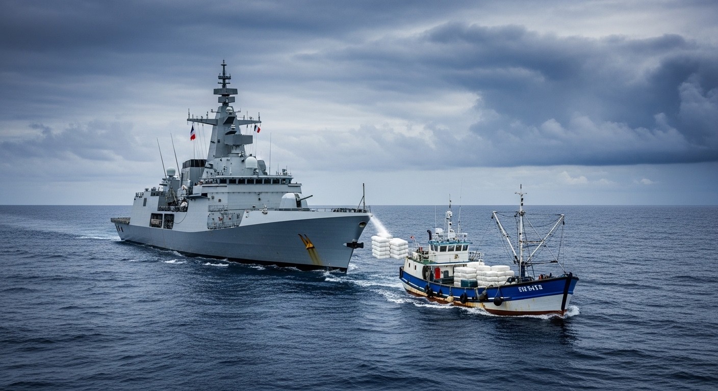 La Marine nationale frappe fort : 1,4 tonne de cocaïne saisie en haute mer, valeur 41 millions €. Découvrez les détails de cette opération et le boom des saisies en 2025.