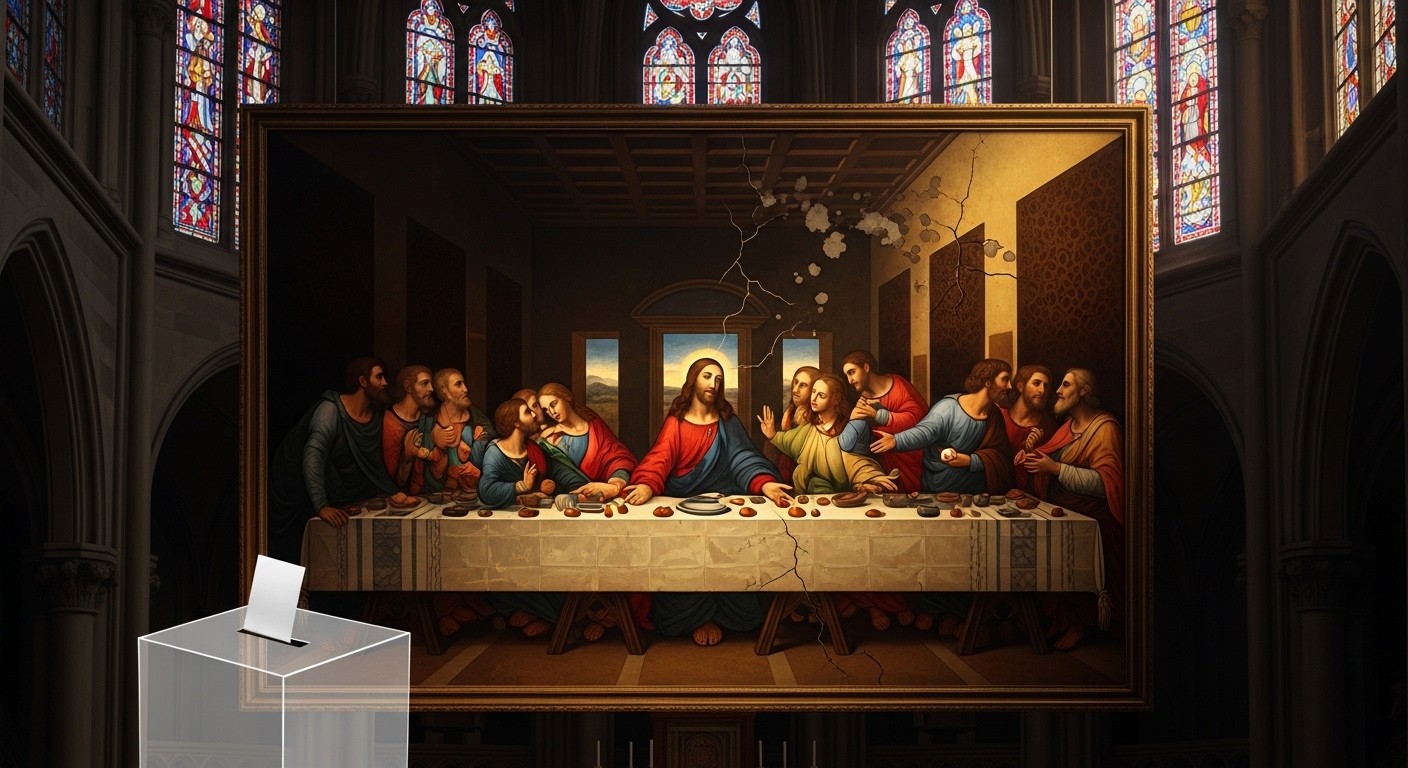 Découvrez l'urgence de restaurer la grande toile de la Cène dans l'église de Crépy-en-Valois, finaliste du concours Le Plus Grand Musée de France. Votez avant le 22 février pour préserver ce patrimoine du XVIIIe siècle !