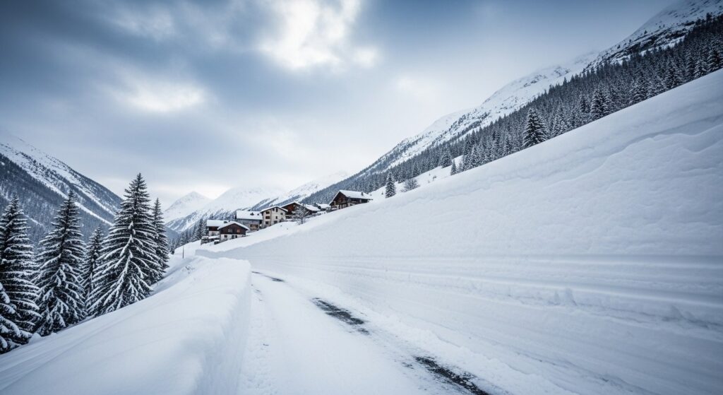Savoie Avalanche : Hameau Isolé par Mur de Neige Géant