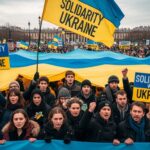 Soutien Massif à l&rsquo;Ukraine : 2000 Manifestants à Paris Après 4 Ans de Guerre