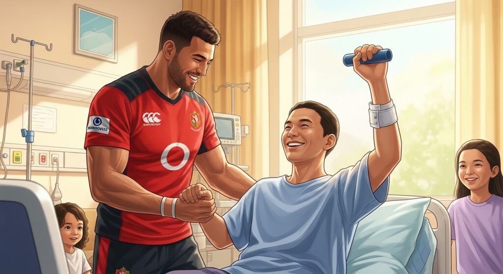 Stade Toulousain : Joueurs au Chevet des Patients Cancer