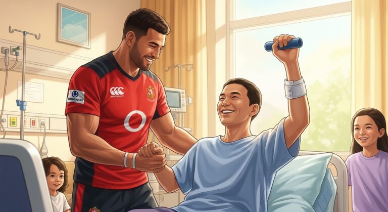 Stade Toulousain : Joueurs au Chevet des Patients Cancer