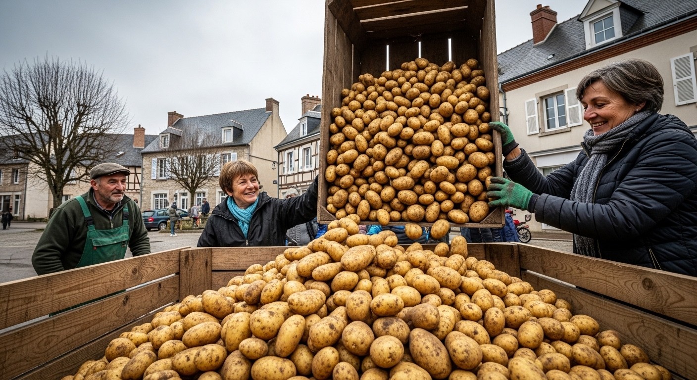 Face à une surproduction massive de pommes de terre en 2026, agriculteurs des Hauts-de-France distribuent des tonnes gratuitement. Découvrez les causes, impacts et gestes solidaires qui évitent le gaspillage.