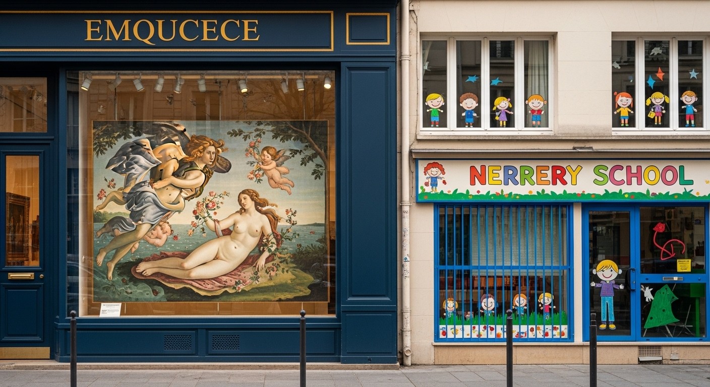 À Paris, un tableau du XVIIIe siècle à connotation érotique exposé face à une maternelle choque des parents. Où s’arrête la liberté artistique quand des enfants passent devant ? Décryptage d’une controverse actuelle.