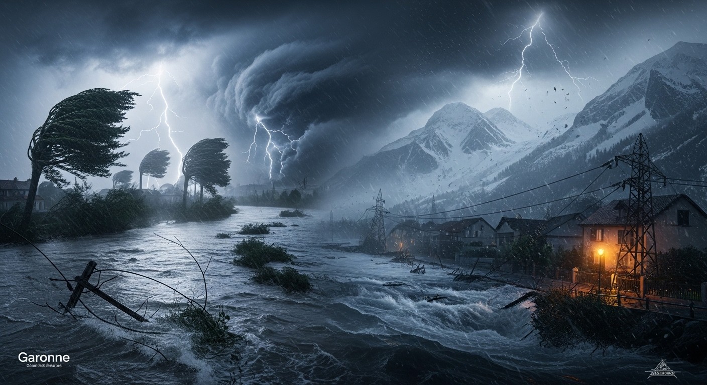 Tempête Nils frappe la France : vigilance rouge crues et avalanches, vents records, crues majeures Garonne et 550 000 foyers privés d'électricité. Bilan et conséquences détaillés.