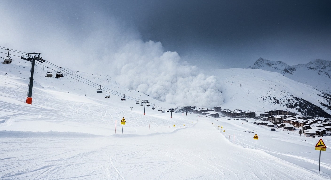 La tempête Nils frappe les Alpes : La Plagne, Tignes et d'autres stations fermées jeudi face à un risque d'avalanche maximal 5/5. Découvrez les impacts et conseils sécurité en montagne.