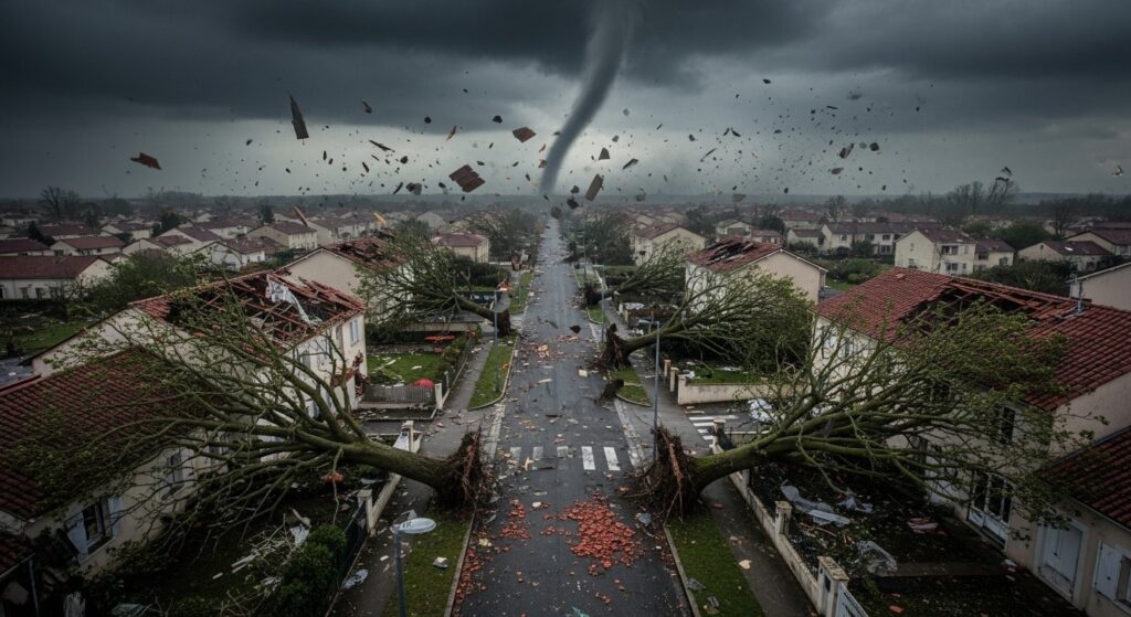 Tornade à Mios : Quand la Nature Frappe la Gironde Sans Prévenir