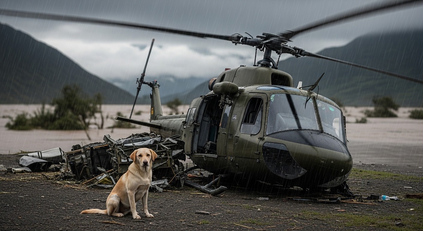 Découvrez l'histoire bouleversante d'un petit chien caramel, unique rescapé d'un crash d'hélicoptère au Pérou ayant coûté la vie à 15 personnes, dont des enfants, lors d'une mission de secours aux inondations.
