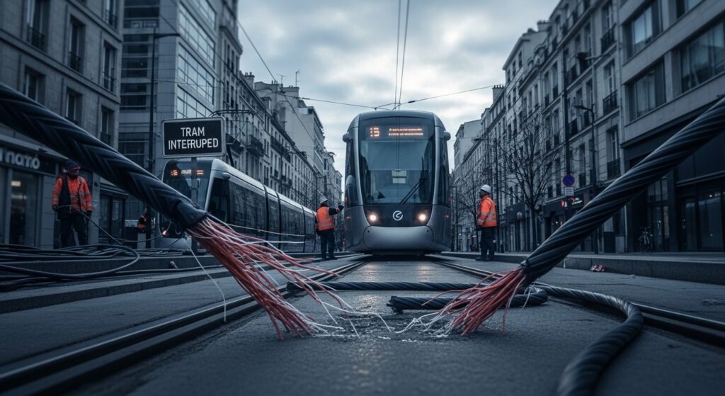 Tramway T2 Coupé : Vol de Câbles Entre La Défense et Les Moulineaux