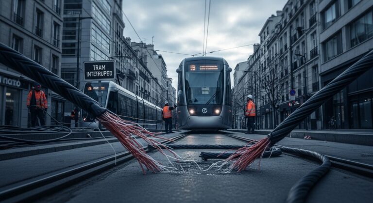 Tramway T2 Coupé : Vol de Câbles Entre La Défense et Les Moulineaux