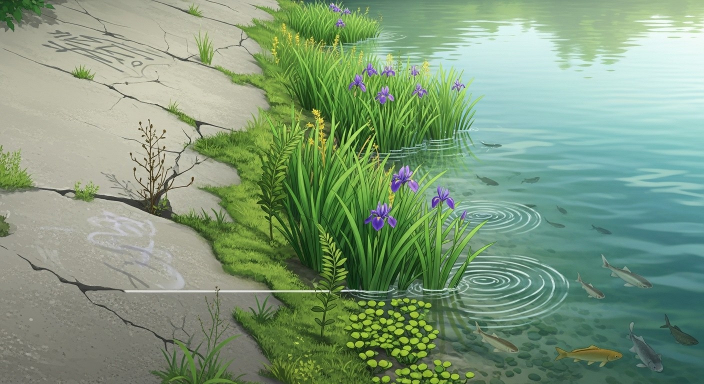 Découvrez les travaux de renaturation des berges du lac d’Enghien pour améliorer la qualité de l’eau et éviter les mortalités massives de poissons dues aux canicules. Un projet écologique essentiel !