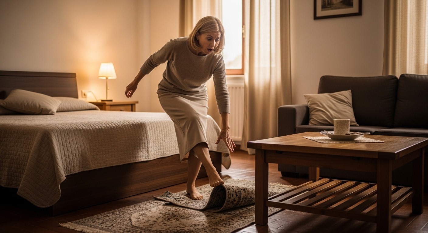 Une Italienne invite chez son beau-fils dans sa chambre d'hôtes trébuche sur un tapis, se fracture la cheville et obtient 25 000 € en justice. Une affaire familiale qui pose question sur la responsabilité.