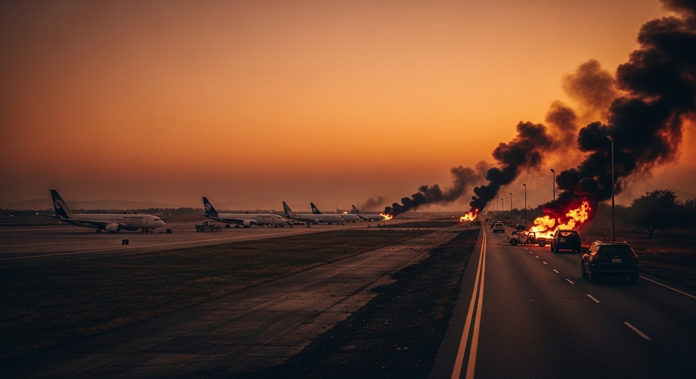 Après la mort d'un chef de cartel, violence explosive au Mexique : compagnies aériennes annulent vols vers Puerto Vallarta, Guadalajara. Découvrez l'impact sur le tourisme et la sécurité.