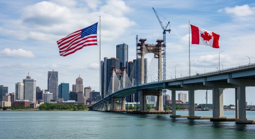 Trump Menace le Pont Gordie Howe avec le Canada