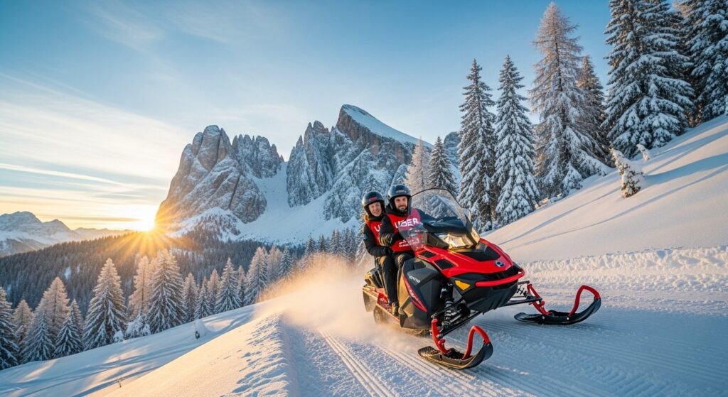Uber Snowmobile : Excursions Gratuites en Motoneige aux Dolomites pour les JO 2026