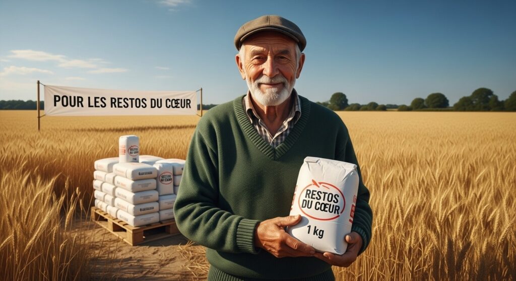 Un Agriculteur Retraité Offre 10 000 Paquets de Farine aux Restos du Cœur