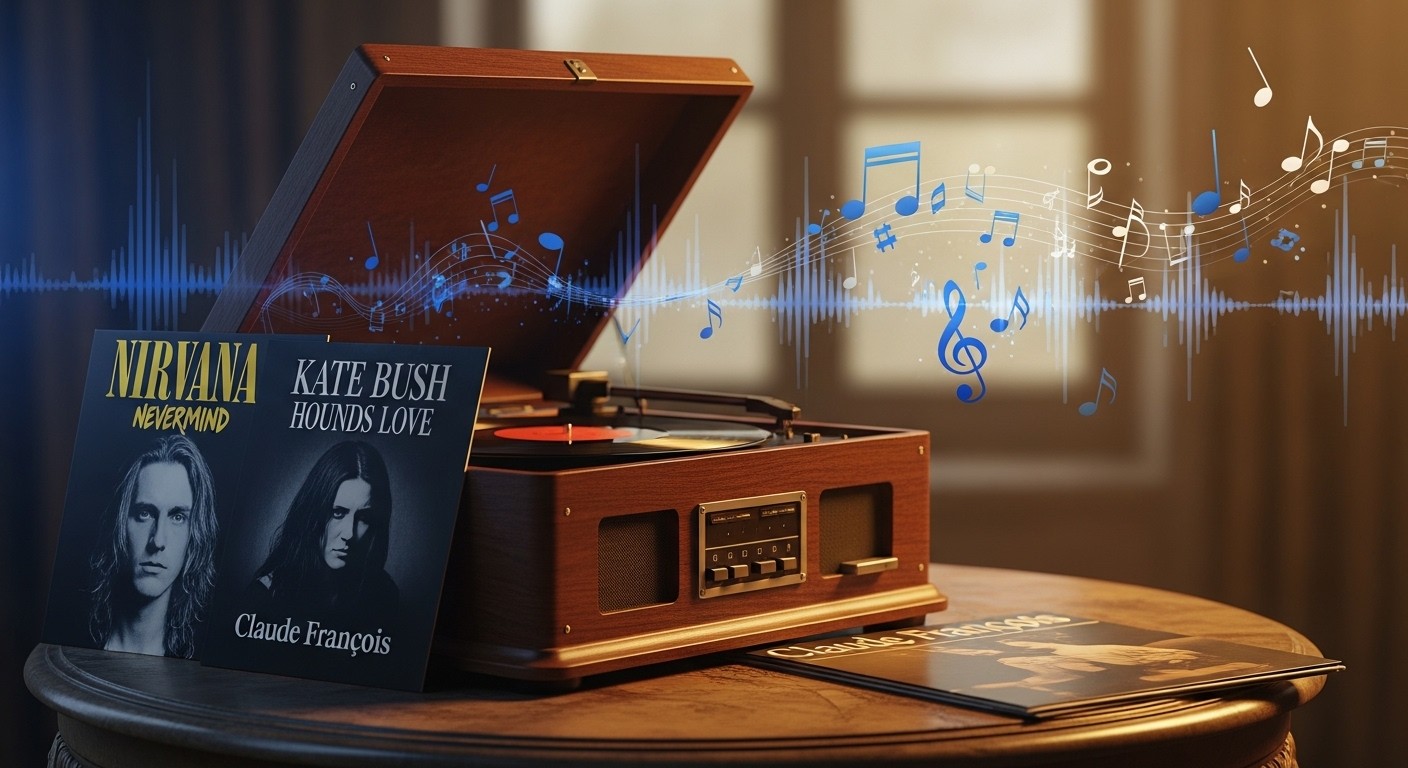 Découvrez pourquoi les vieux albums de Nirvana, Kate Bush ou Claude François explosent en valeur. Streaming, vinyles et réseaux sociaux transforment le back catalogue en mine d’or !