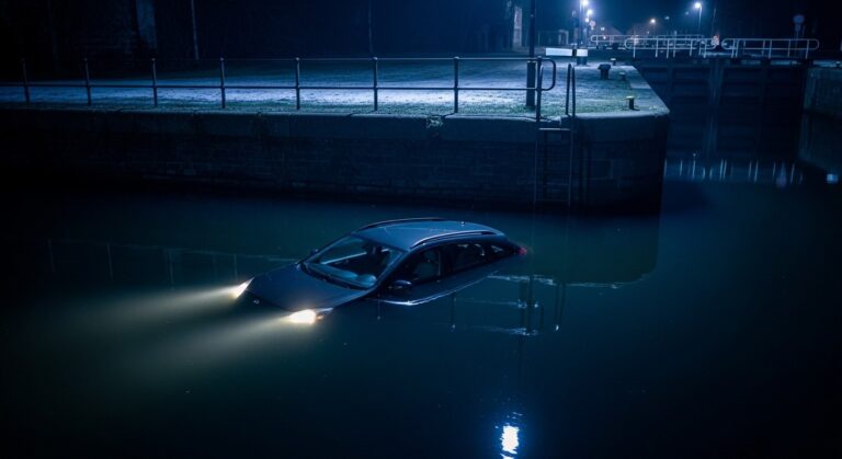 Voiture Plonge dans le Canal à Reims : Récit d’un Accident Inquiétant