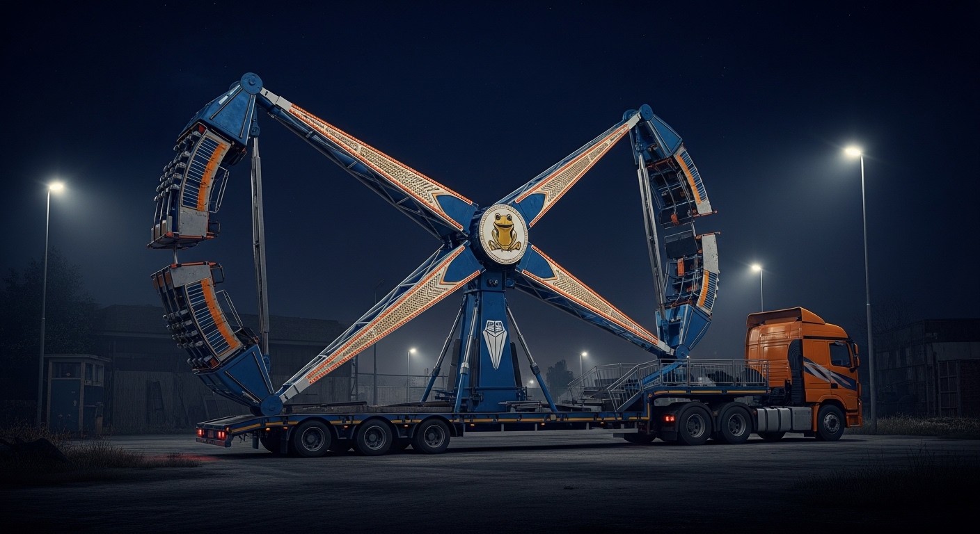 Découvrez l’incroyable vol d’un manège de 43 tonnes nommé Grenouille Folle en Espagne, retrouvé à Perpignan après une traque haletante. Une histoire folle qui défie l’imagination !