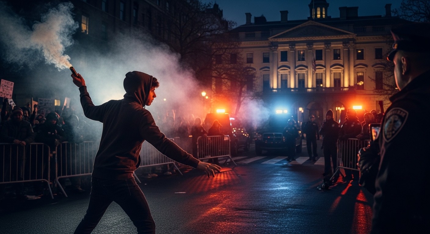 Un jeune de 18 ans arrêté après avoir lancé un engin explosif improvisé lors d'une manifestation anti-islam devant la résidence du maire de New York. Enquête antiterroriste ouverte, tensions extrêmes révélées.