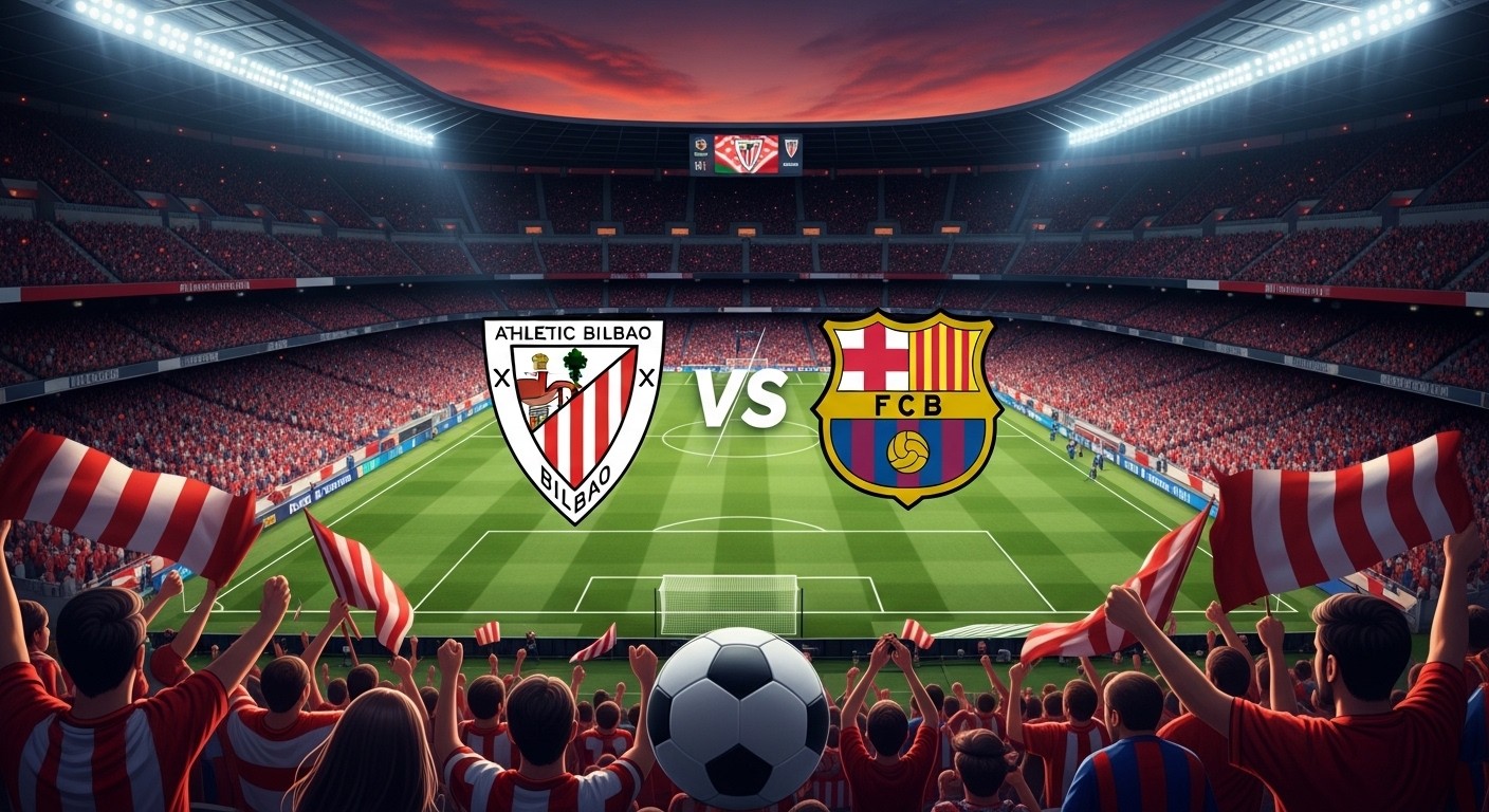 Découvrez l'heure de coup d'envoi, la chaîne TV et tous les enjeux du choc Athletic Bilbao vs FC Barcelone en Liga ce 7 mars 2026. Guide complet pour ne rien manquer !