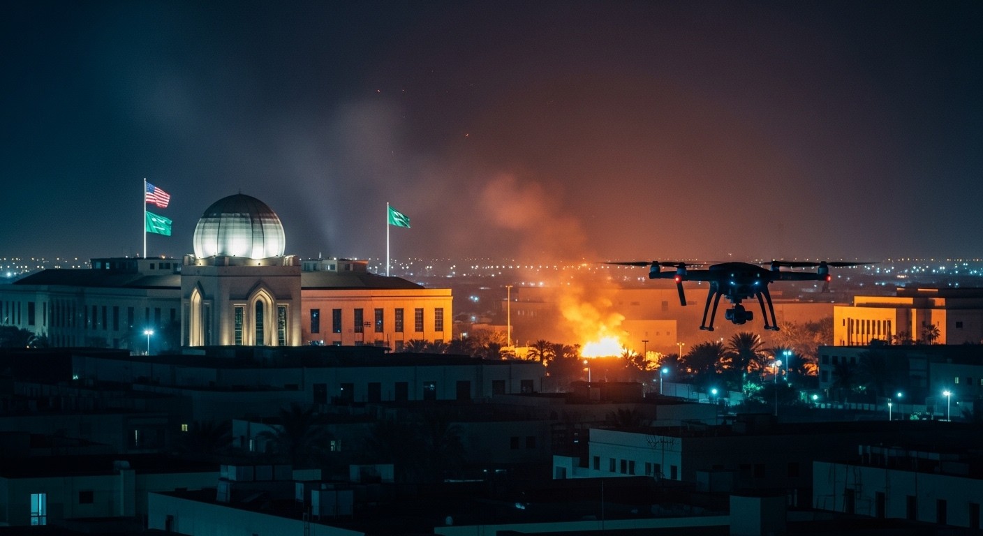 Deux drones ont visé l'ambassade américaine à Riyad, causant un incendie limité sans victimes. Dans l'escalade Iran-USA, Riyad entre dans la ligne de mire. Détails et implications d'une crise régionale explosive.