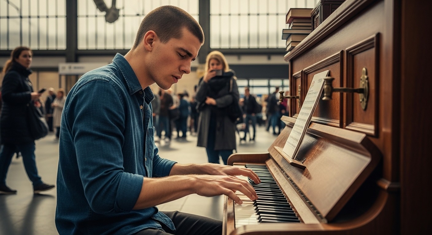Découvrez l'histoire incroyable d'Aziz Hammedi, 19 ans, qui a appris le piano seul en un an et passe de la gare de Grenoble aux ondes de radio nationale. Un talent brut qui inspire !
