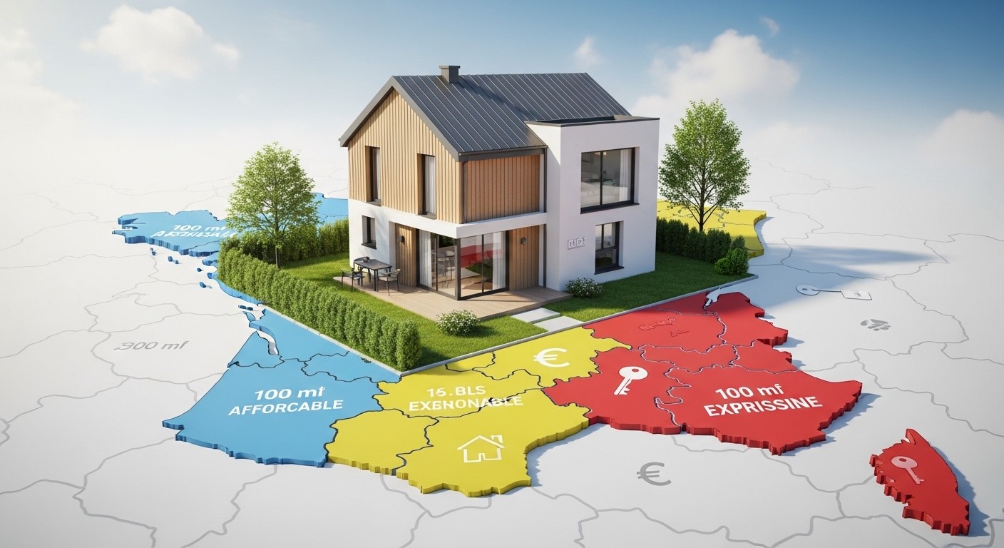 Découvrez le budget réaliste pour une maison de 100 m² en France en 2026. Prix stables, disparités par département et tendances du marché immobilier expliquées.