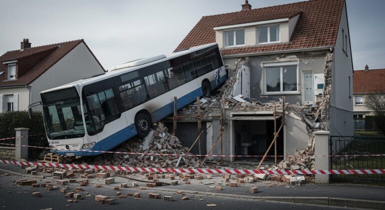 Bus Encastré dans Maison : Drame à Courdimanche