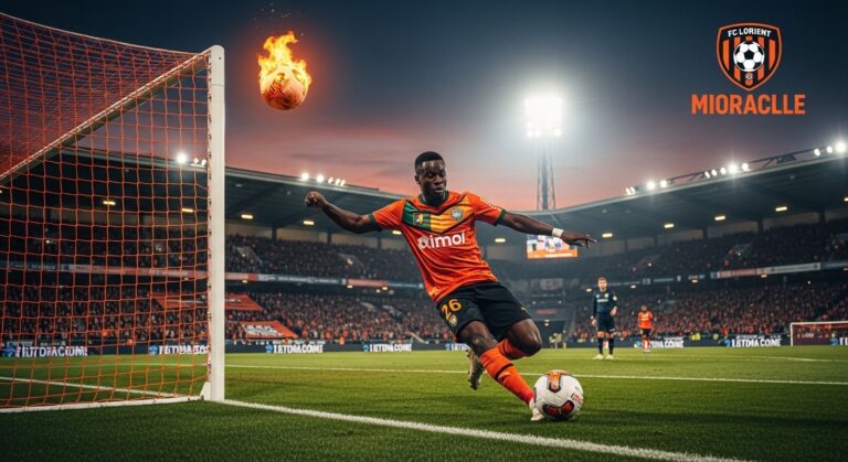 But Magique d&rsquo;Avom Ebong : Lorient Arrache le Nul à Lille