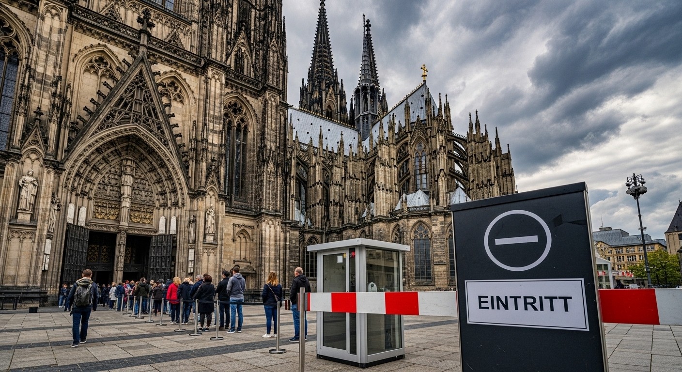 La cathédrale de Cologne envisage une entrée payante de 12-15€ dès juillet 2026 pour financer 16M€ d'entretien annuel. Débat sur l'accès gratuit aux lieux de culte.