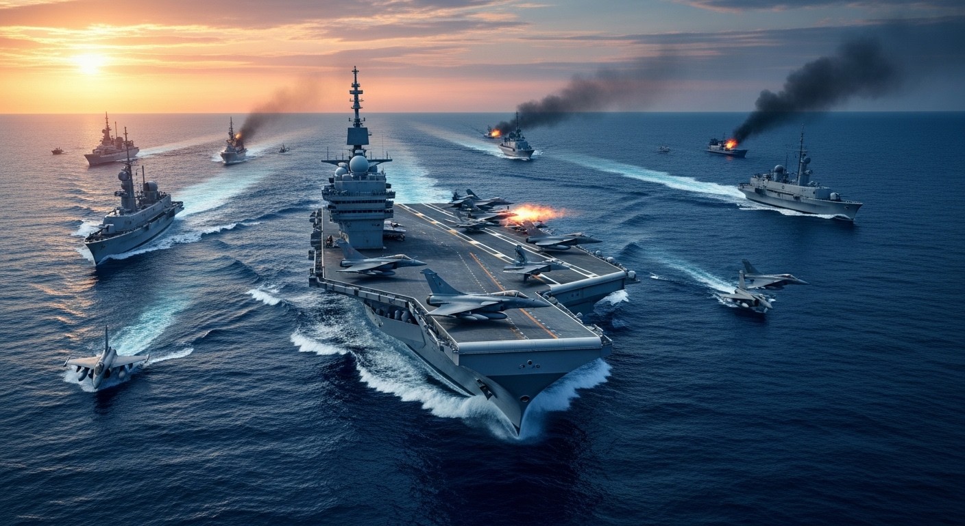 Découvrez ce que transporte le porte-avions Charles de Gaulle déployé en Méditerranée : Rafale, 600 tonnes de munitions, groupe aéronaval... Un atout stratégique majeur au cœur du conflit.