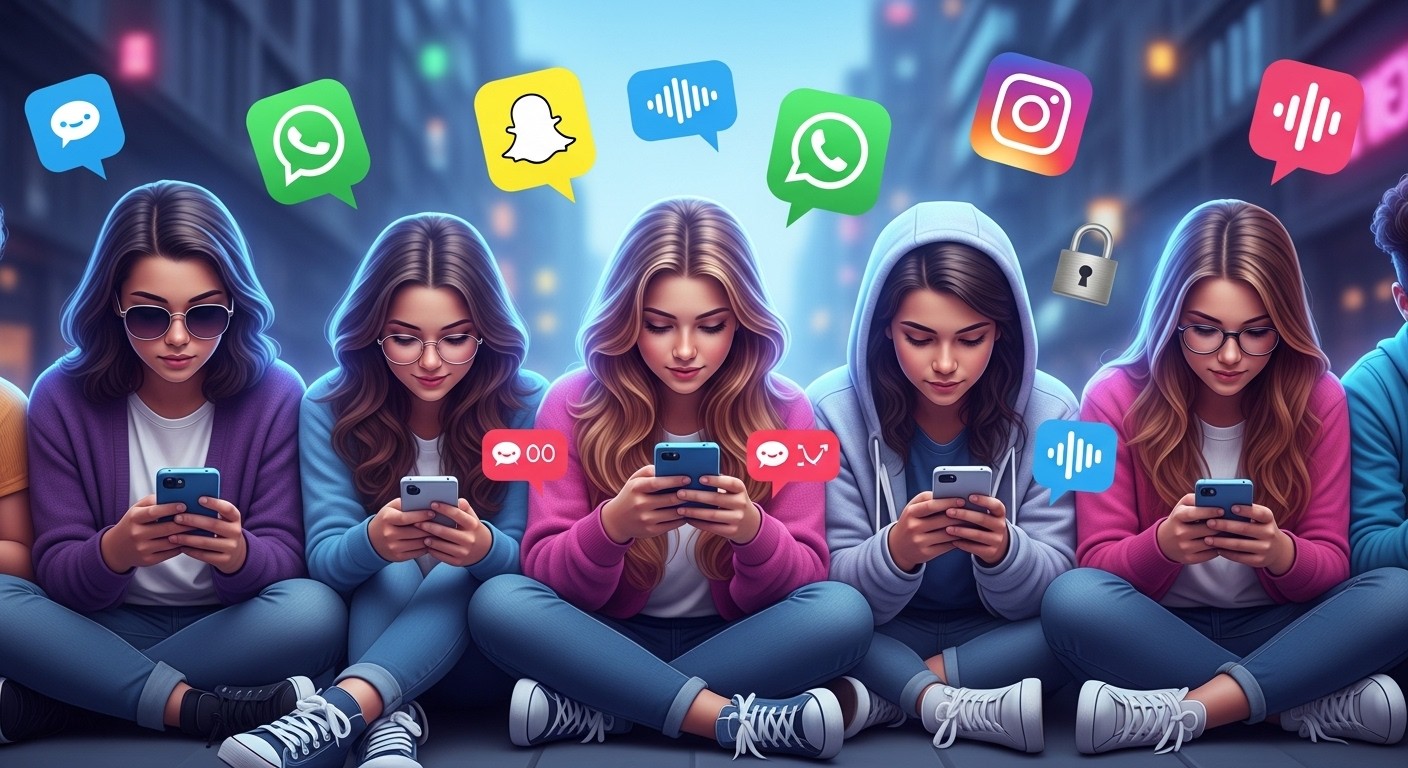 Découvrez les habitudes de communication des jeunes de 12 à 24 ans en 2026 : Snapchat roi chez les ados, vocaux qui remplacent les appels, numéros ultra-confidentiels et fragmentation des apps selon le contexte.