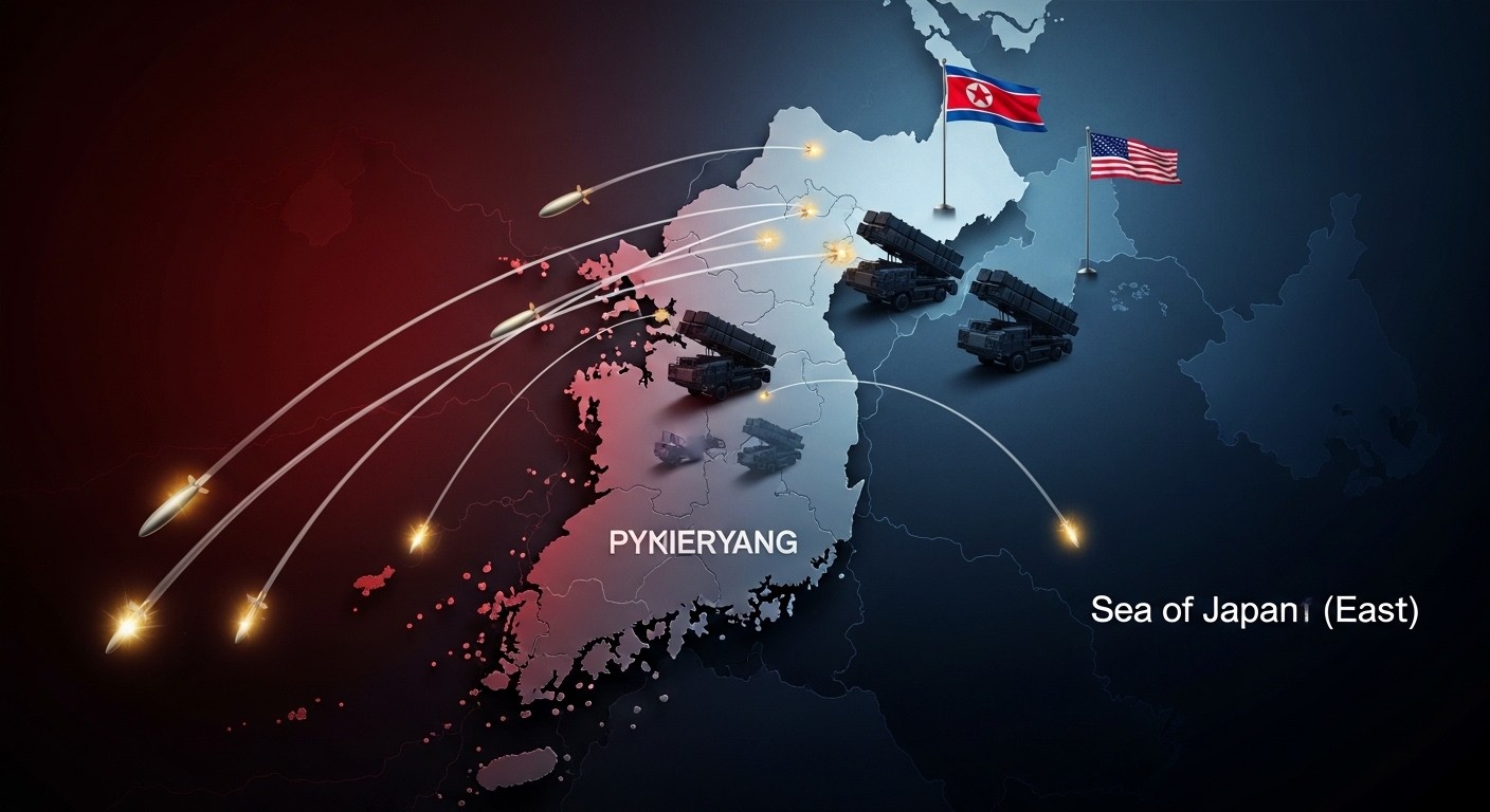 La Corée du Nord lance une salve de missiles vers la mer du Japon en pleine exercices USA-Corée du Sud. Trump ouvert à rencontrer Kim Jong Un : tensions ou diplomatie ? Décryptage complet.