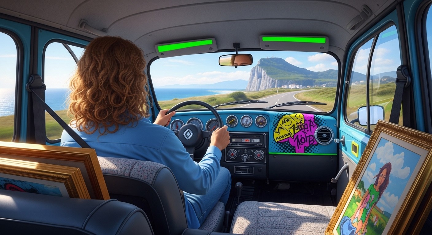 Découvrez le road trip unique d'un artiste pop normand qui traverse 2000 km en Renault 4 électrique, offrant ses tableaux à chaque recharge et à des causes solidaires. Un défi tech et humain captivant !